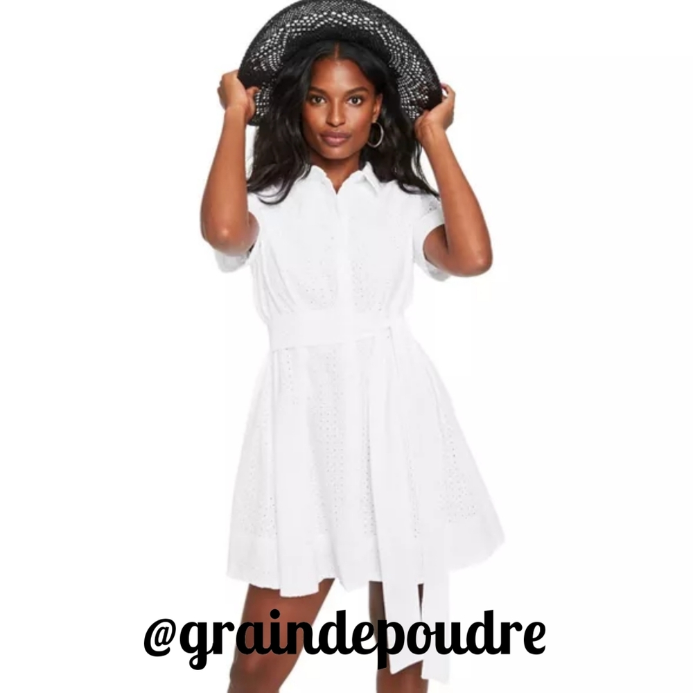 Lisa Marie Fernandez Eyelet Shirt Dress M L XL